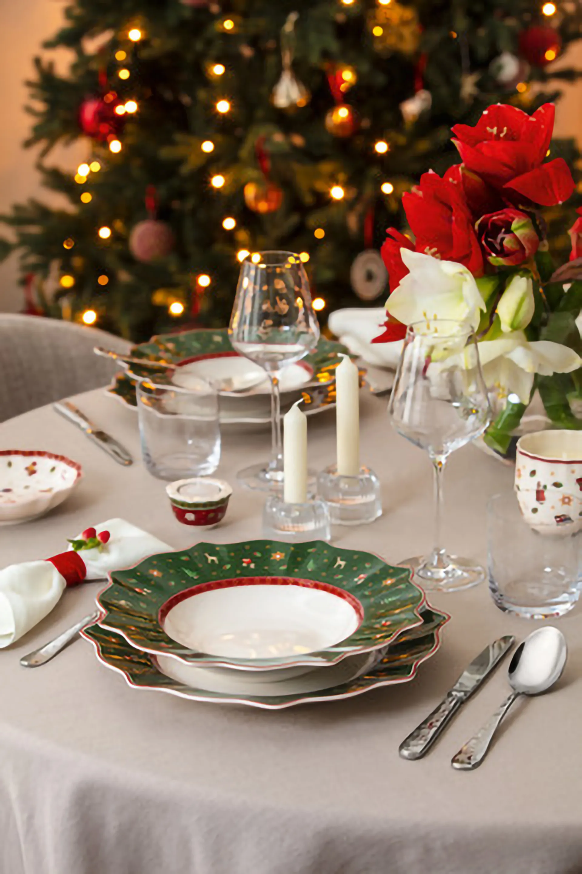 Toy's Delight duftlys, Hvit-rød Villeroy & Boch