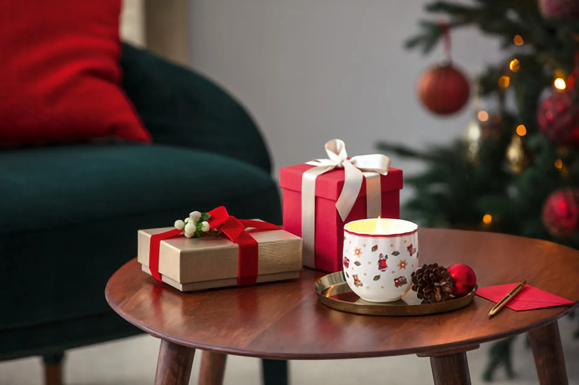 Toy's Delight duftlys, Hvit-rød Villeroy & Boch