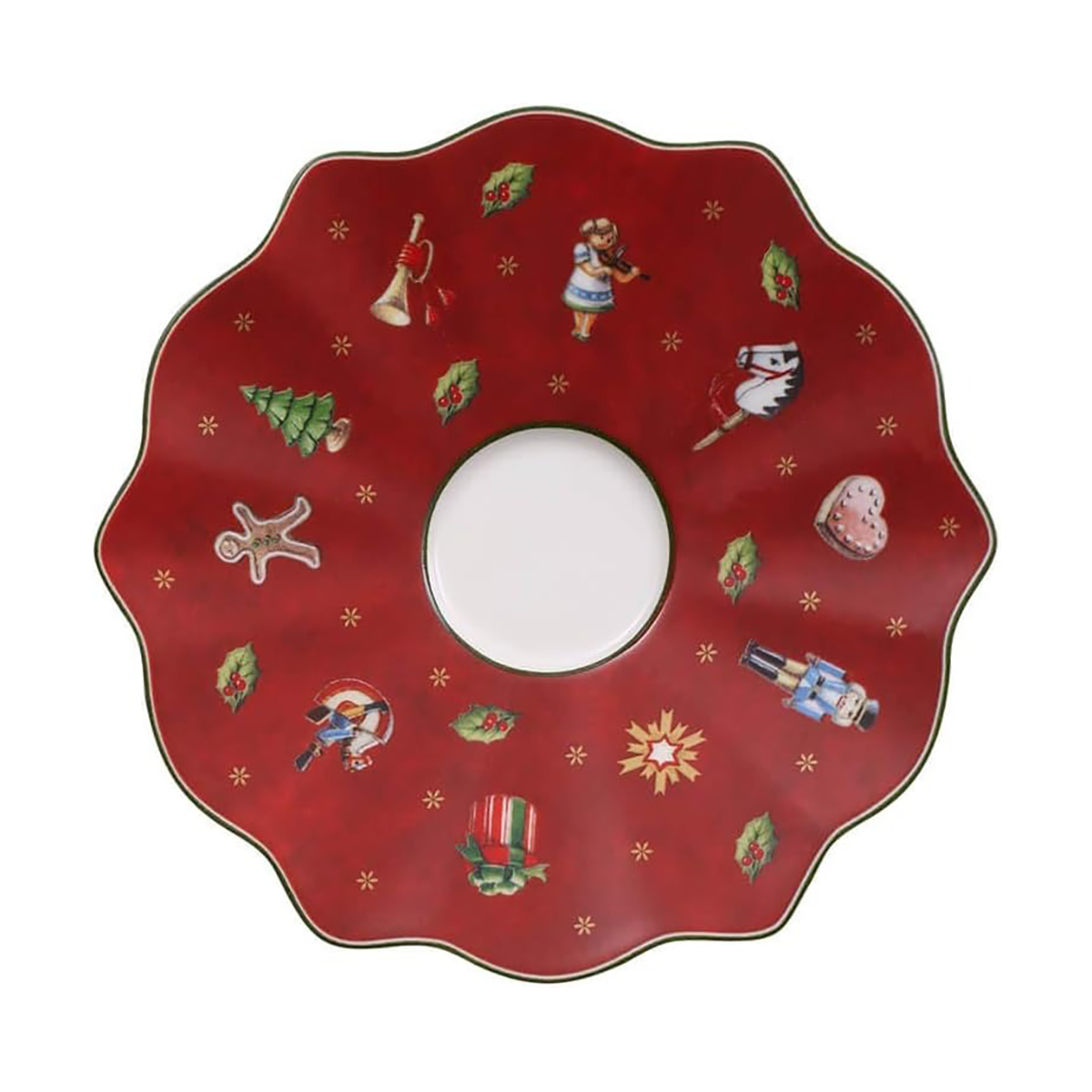 Villeroy & Boch Toy's Delight fat til espressokopp Ø 13 cm Hvit-rød