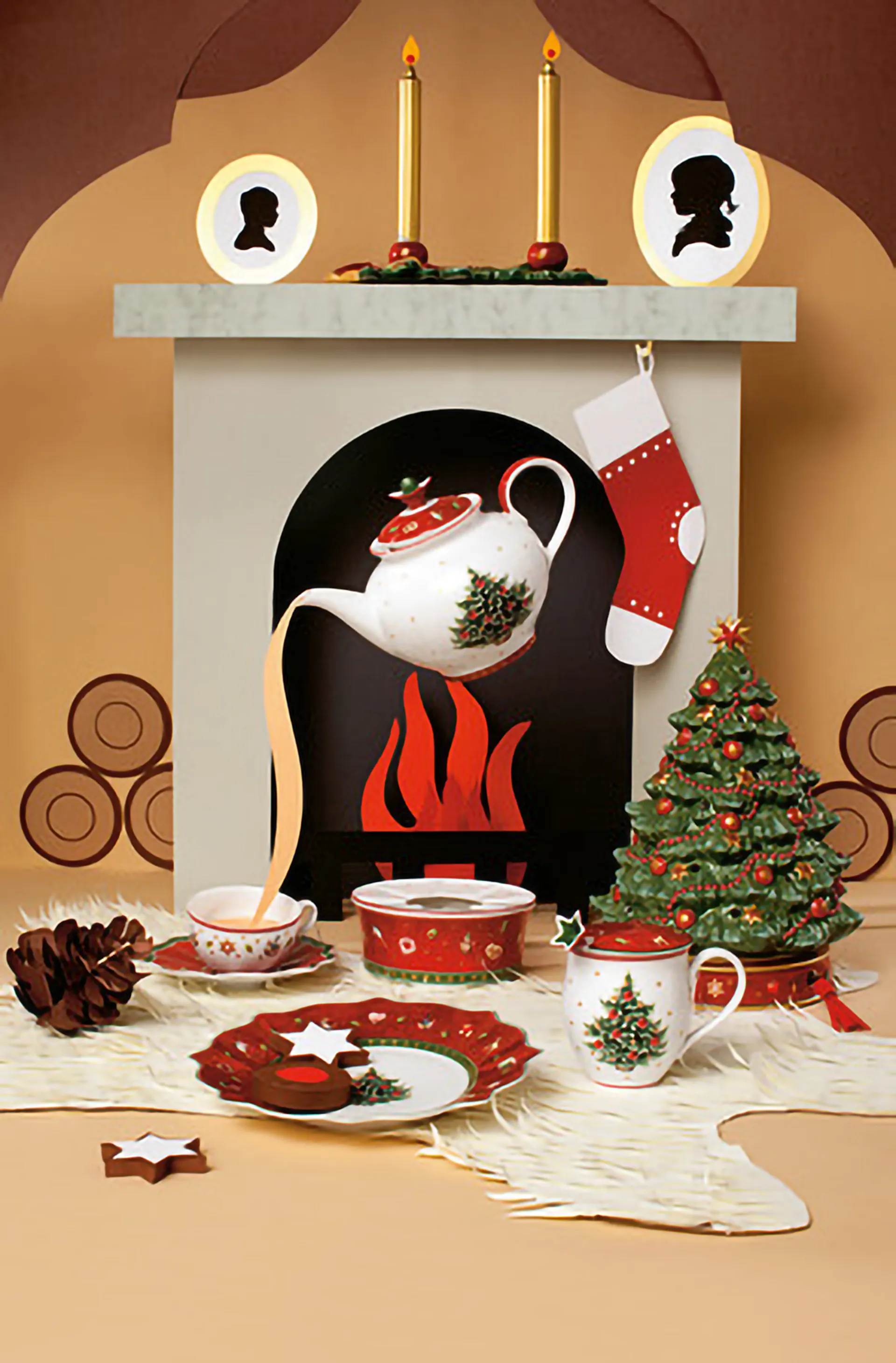 Toy´s Delight juletre med spilledåse, Hvit-rød Villeroy & Boch