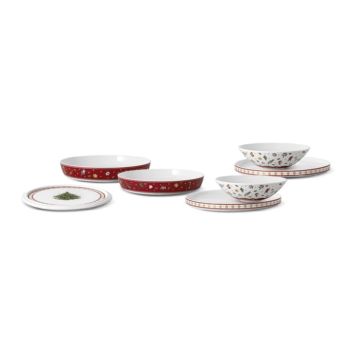 Toy's Delight La Boule servise 7 deler, Hvit-rød Villeroy & Boch