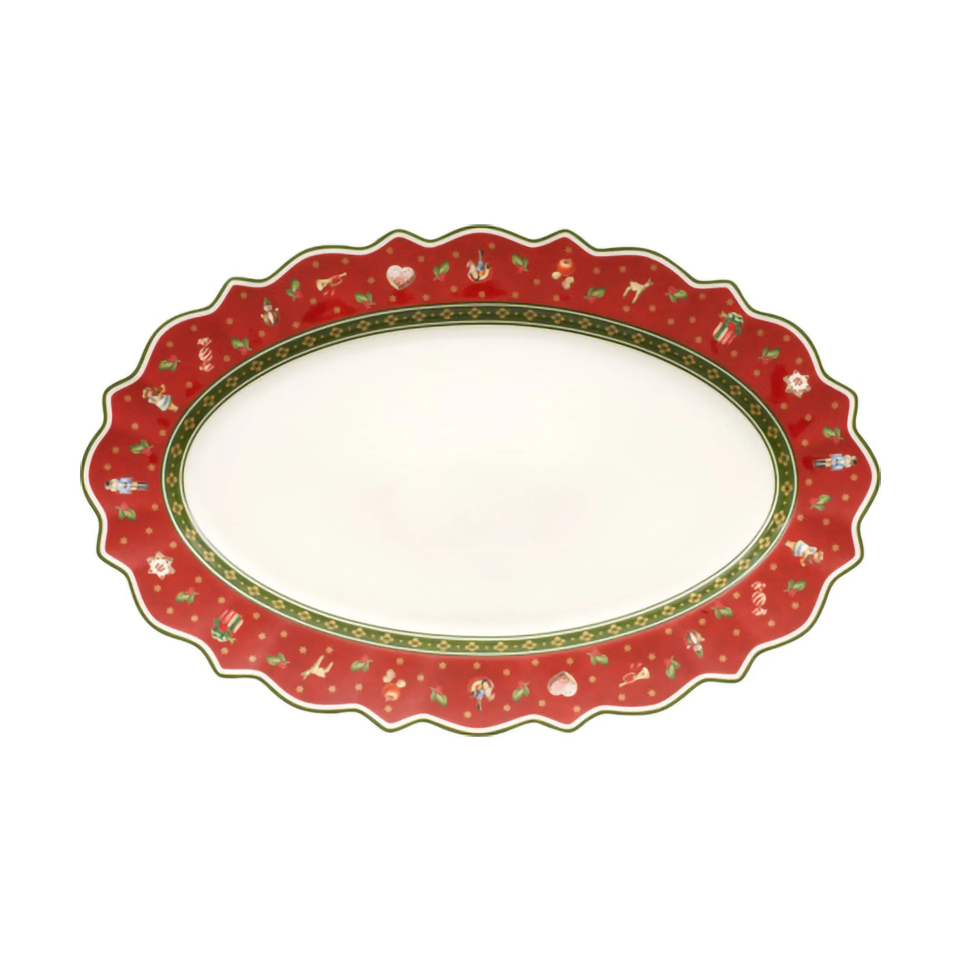 Toy's Delight serveringsfat oval 31x50 cm, Hvit-rød Villeroy & Boch