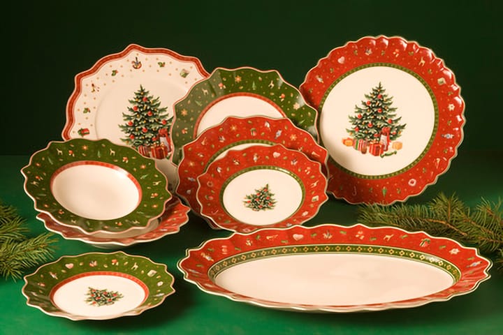 Toy's Delight serveringsfat oval 31x50 cm, Hvit-rød Villeroy & Boch