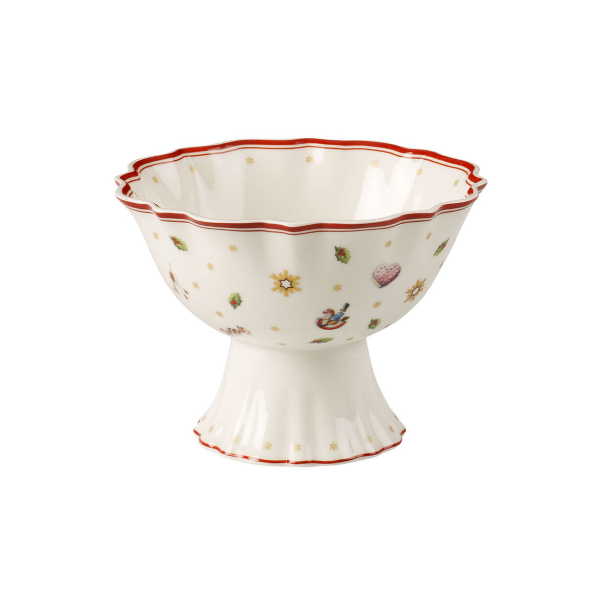 Villeroy & Boch Toy's Delight skål på fot 33 cl Hvit-rød