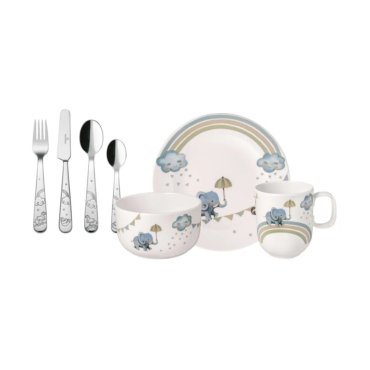 Walk like an Elephant barneservise og bestikk, 7 deler Villeroy & Boch