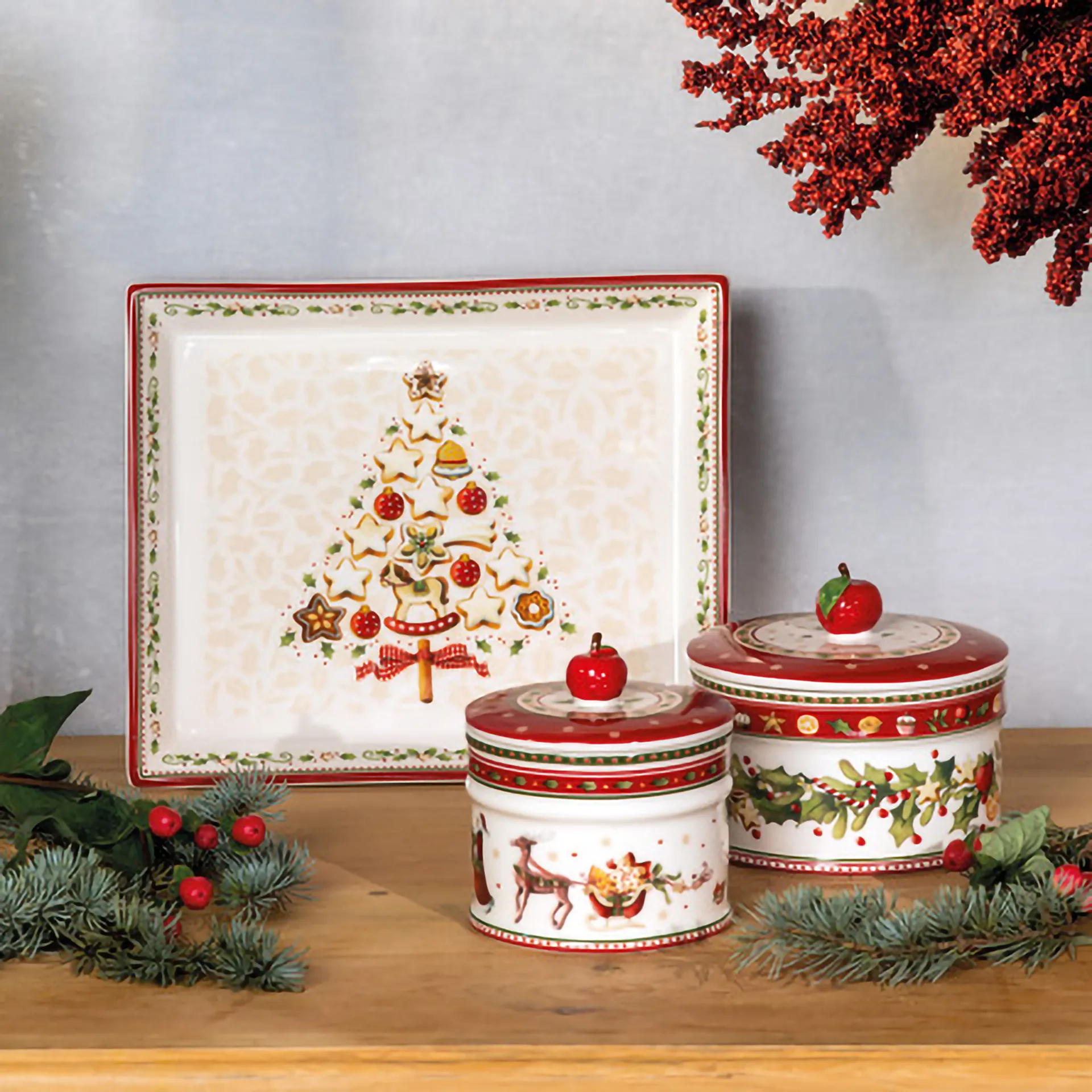 Winter Bakery kakeboks M 0,55 L, Hvit-rød Villeroy & Boch