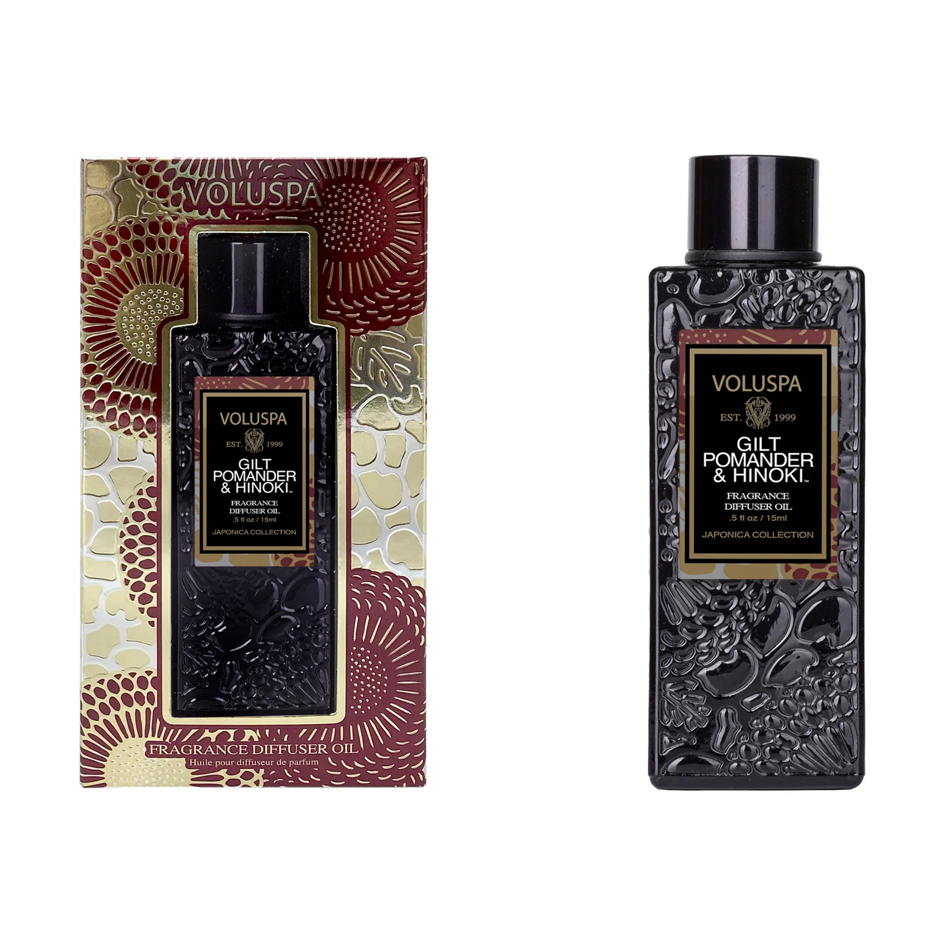 Gilt Pomander og Hinoki eterisk olje, 15 ml Voluspa