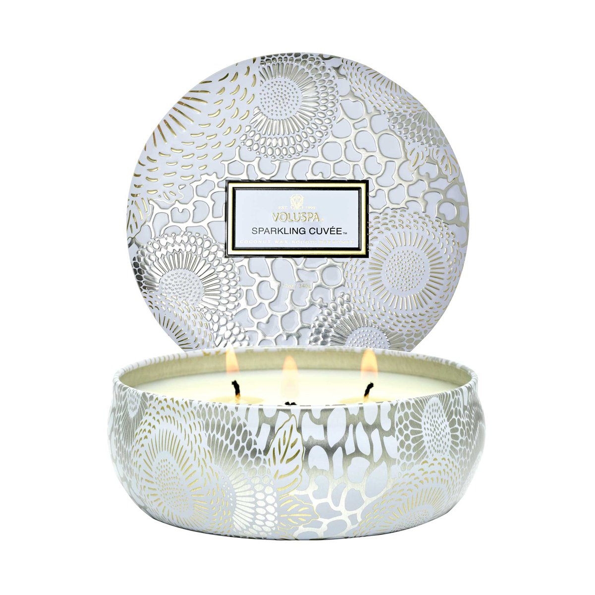 Voluspa Japonica 3-wick Tin duftlys 40 timer Sparkling Cuvée