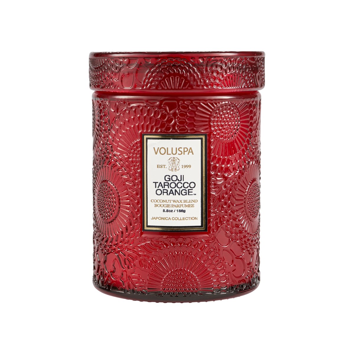 Voluspa Japonica duftlys i glassboks 50 timmar Goji Tarocco Orange