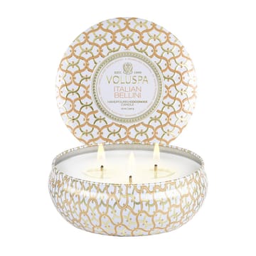 Maison Blanc 3-wick Tin duflys 40 timer - Italian Bellini - Voluspa