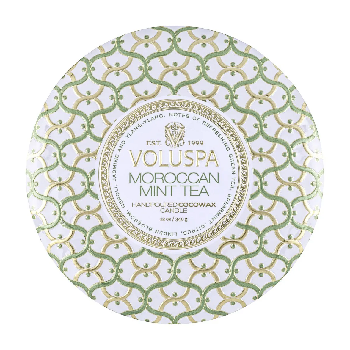 Maison Blanc 3-wick Tin duflys 40 timer, Moroccan Mint Tea Voluspa