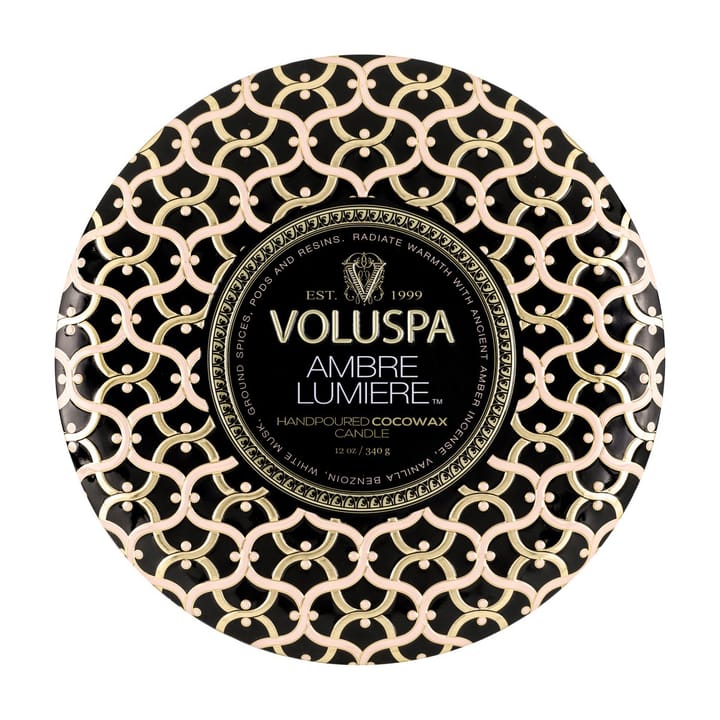 Maison Noir 3-wick Tin duflys 40 timer, Ambre Lumiere Voluspa
