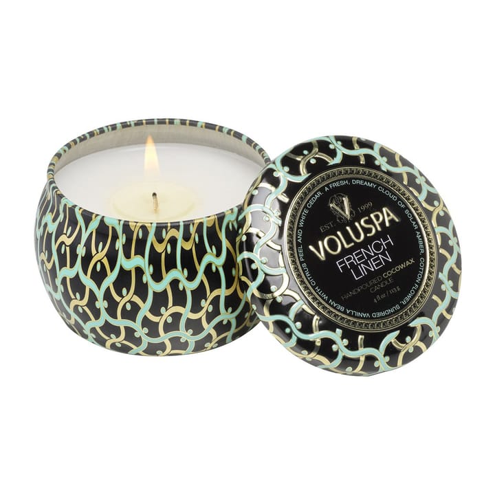 Maison Noir Mini Tin duftlys 25 timer, French Linen Voluspa