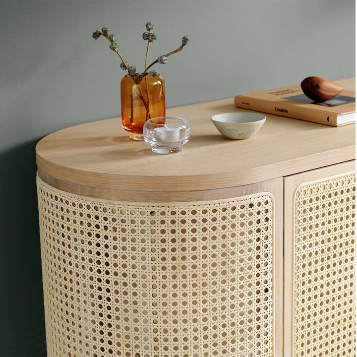 Be My Guest sideboard, rotting, hvitoljet eik, sort stålstativ Warm Nordic