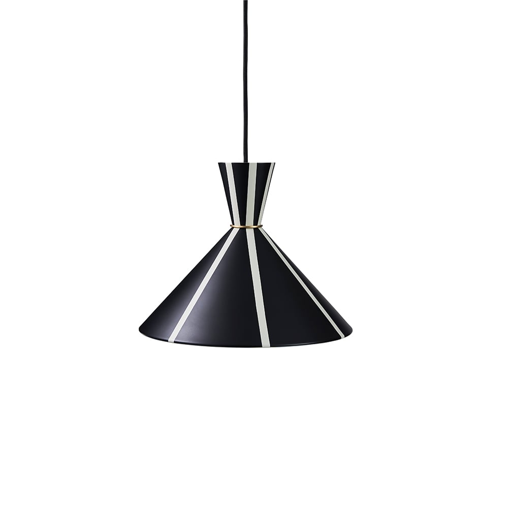 Bilde av Warm Nordic Bloom takpendel Black noir/warm white stripe