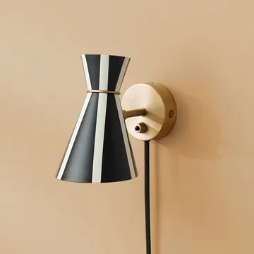 Bloom vegglampe - Black noir/warm white, stripe - Warm Nordic