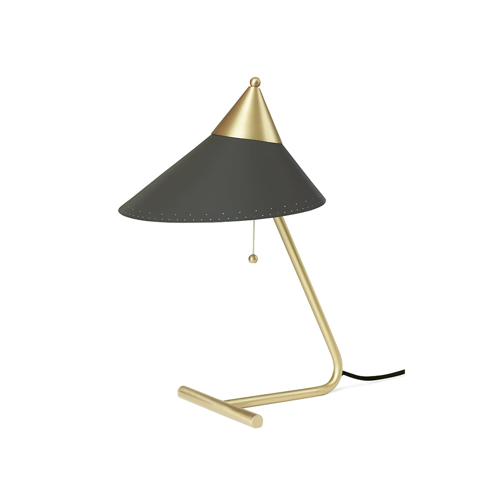 Bilde av Warm Nordic Brass Top bordlampe Charcoal messingstav