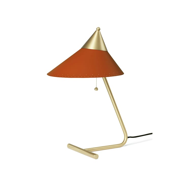 Brass Top bordlampe - Rusty red, messingstav - Warm Nordic