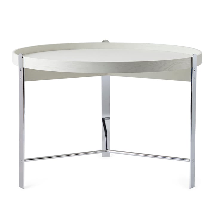 Compose salongbord Ø70 cm med kromat understell - Warm white - Warm Nordic