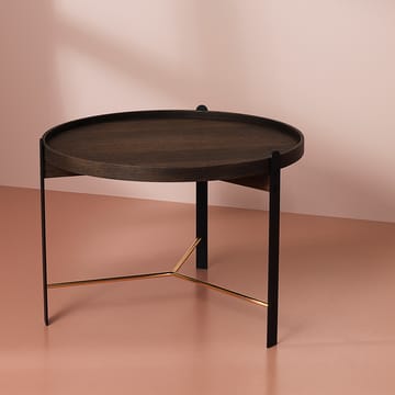 Compose salongbord Ø70 cm med messingsunderstell - Smoked oak - Warm Nordic