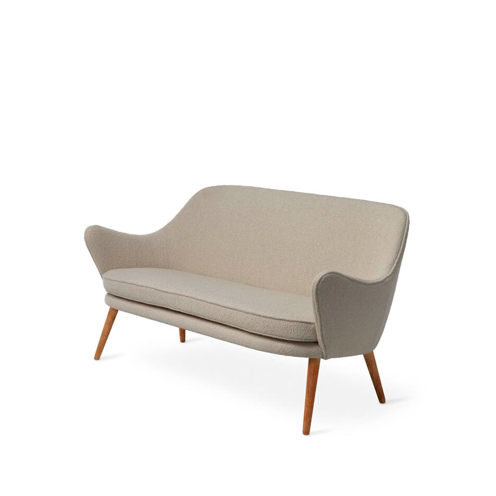 Warm Nordic Dwell sofa 2-seter tekstil barnum 2 sand, ben i røkt eik