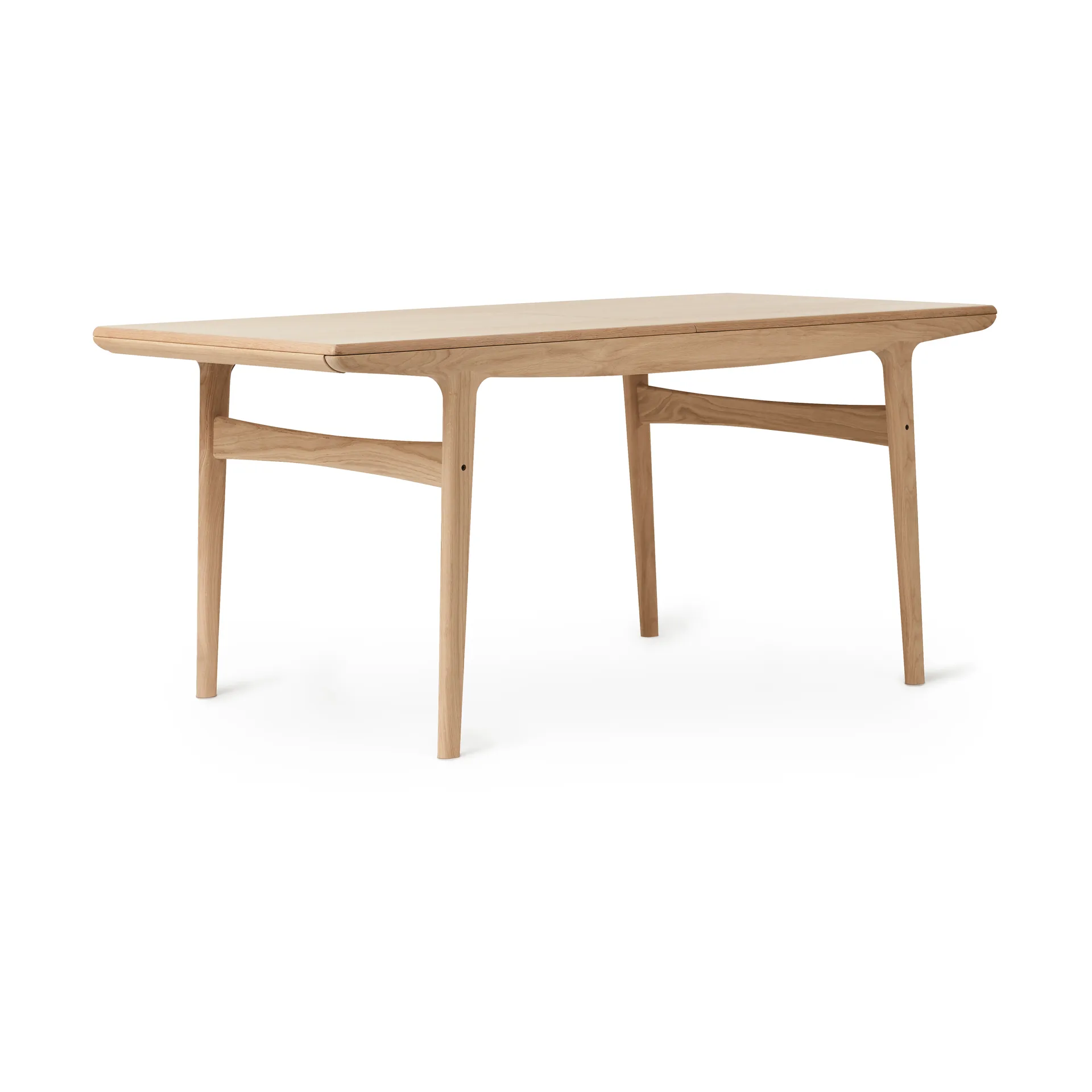 Evermore spisebord inkl. 2 tilleggsplate á 45 cm, Natural oak, 160 cm Warm Nordic