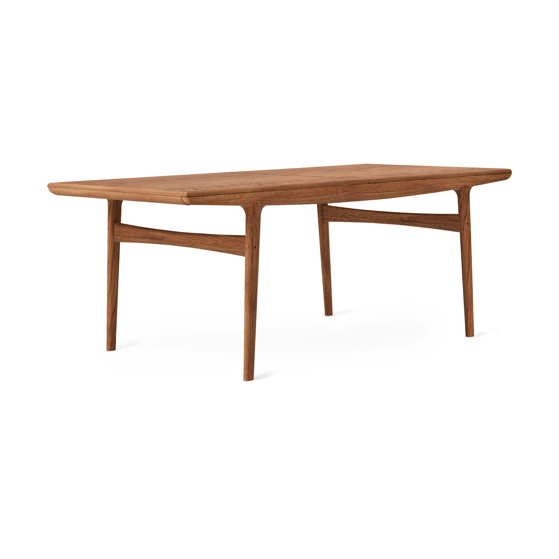 Evermore spisebord inkl. 2 tilleggsplate á 45 cm, Teak oiled oak, 190 cm Warm Nordic