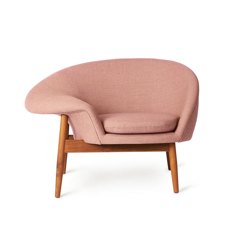 Fried Egg lenestol - Tekstil canvas 614 pale rose, oljede teakben - Warm Nordic
