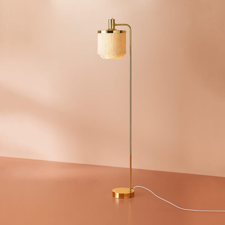 Fringe gulvlampe, Pale pink, messingbelagt stål Warm Nordic