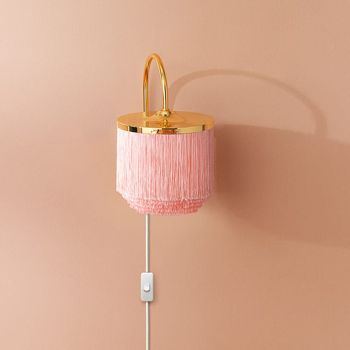 Fringe vegglampe - Pale pink, messingbelagt stål - Warm Nordic