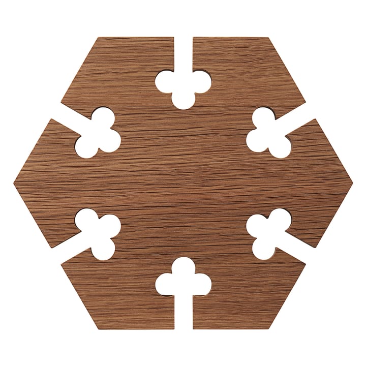 Gourmet Wood Trivet heksagon, Eik Warm Nordic