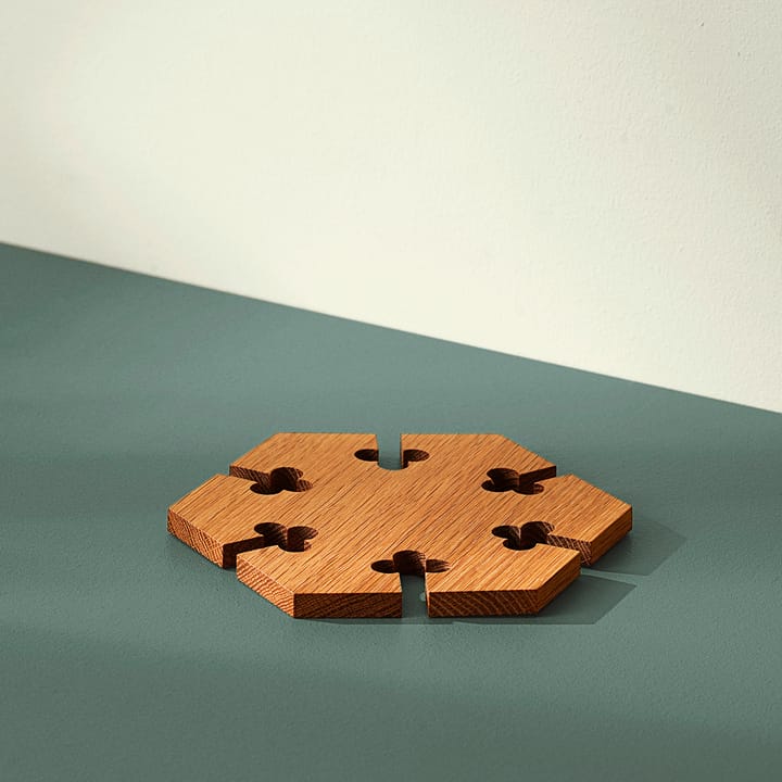 Gourmet Wood Trivet heksagon, Eik Warm Nordic