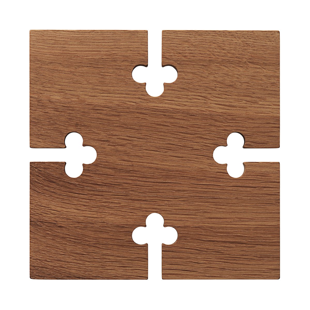 Warm Nordic Gourmet Wood Trivet square Eik