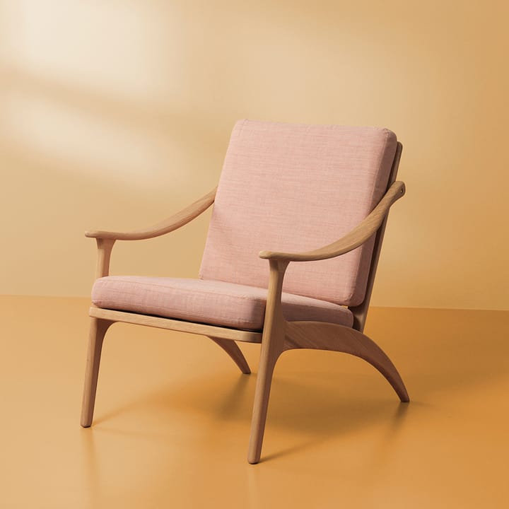 Lean Back Canvase stol hvitoljet eik, Pale rose Warm Nordic