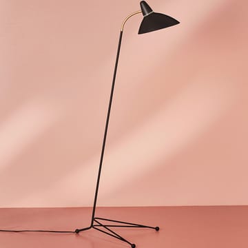 Lightsome gulvlampe - Black noir, messingdetaljer - Warm Nordic