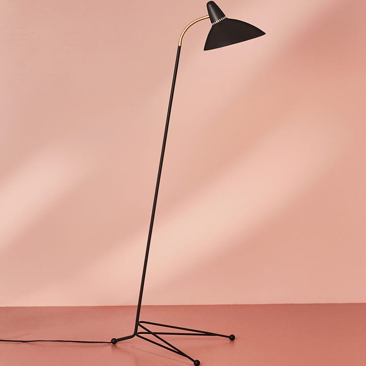 Lightsome gulvlampe, Warm white, messingdetaljer Warm Nordic