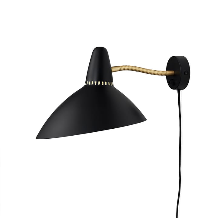 Lightsome vegglampe - Black noir, messingdetaljer - Warm Nordic