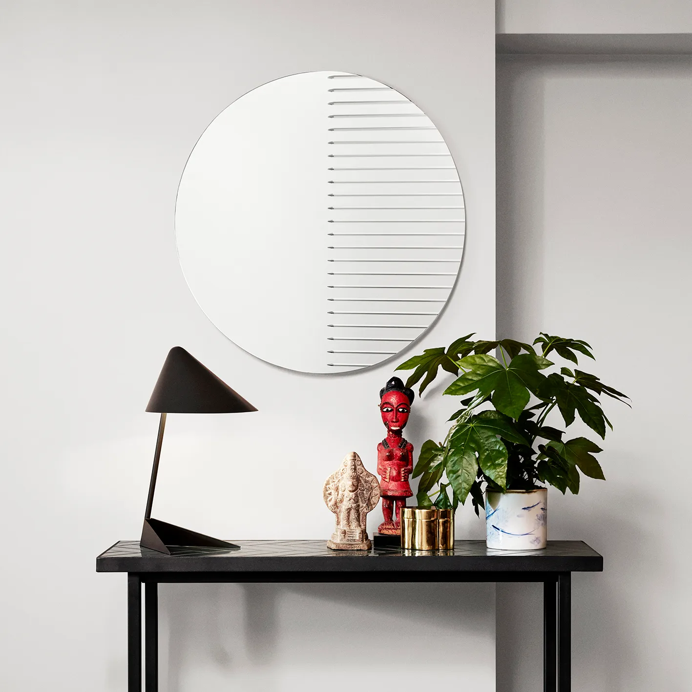 Masquerade Round speil, Klar Warm Nordic