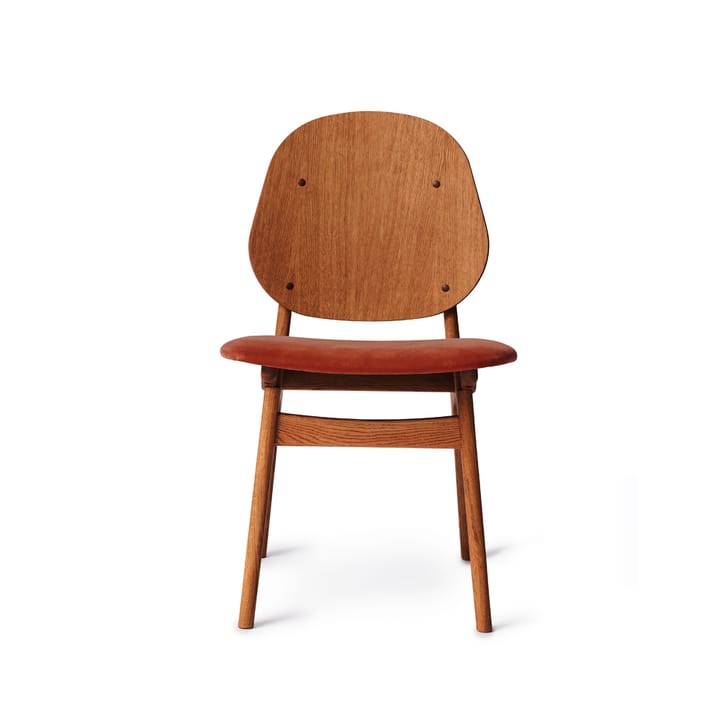 Noble stol - Brick red-teakoljet eikestativ - Warm Nordic