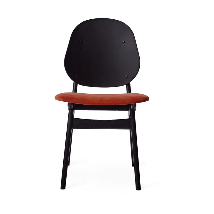 Noble stol - stoff brick red, svartlakkert bøkstativ - Warm Nordic