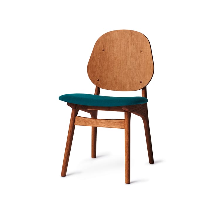 Noble stol - tekstil dark turqouise, teakoljet eikestativ - Warm Nordic
