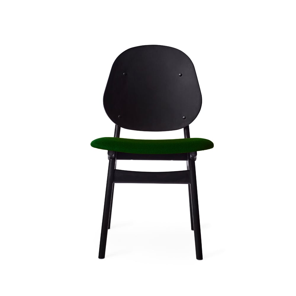 Warm Nordic Noble stol tekstil moss green, sortlakkert bkestativ