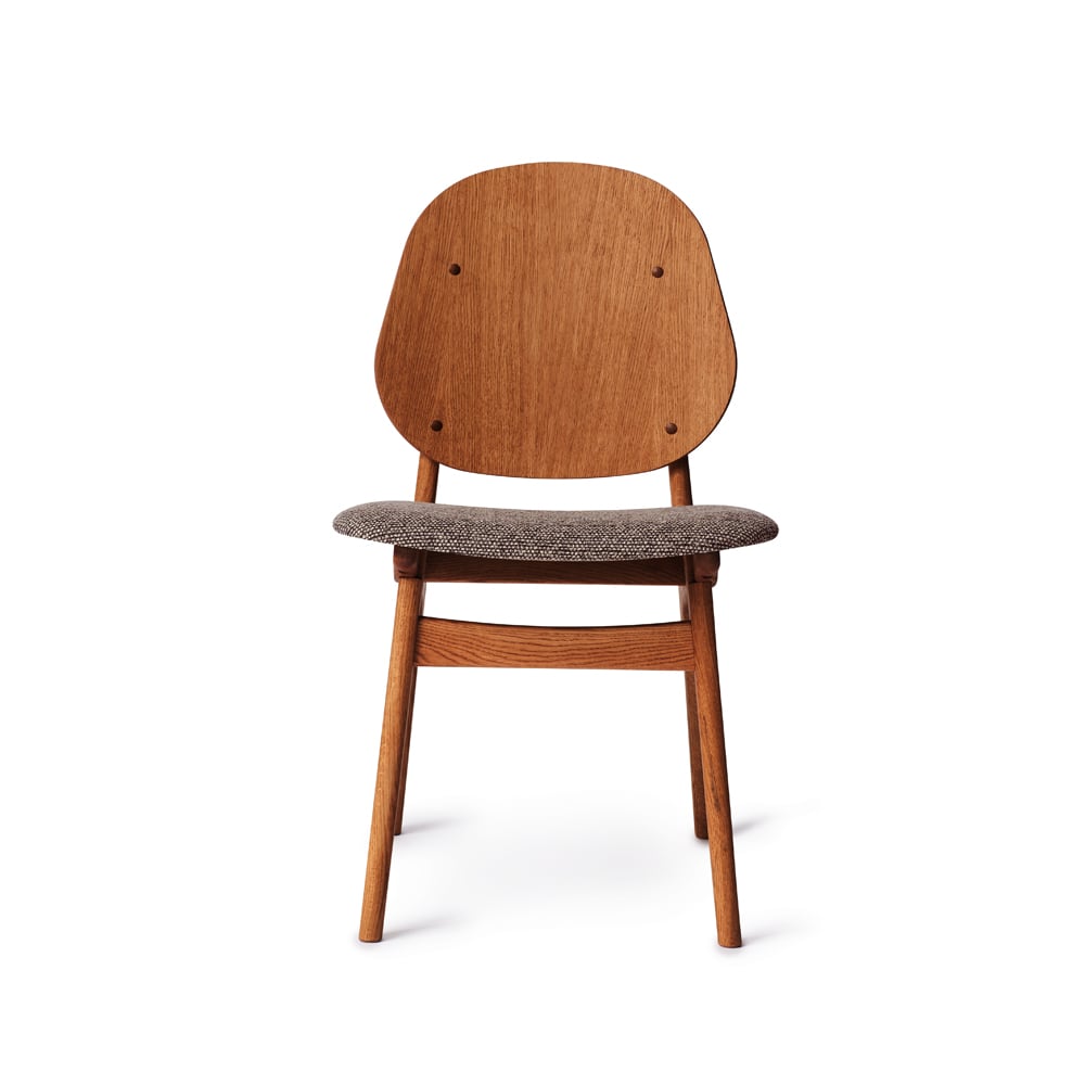 Warm Nordic Noble stol tekstil rusty sprinkles, teakoljet eikestativ