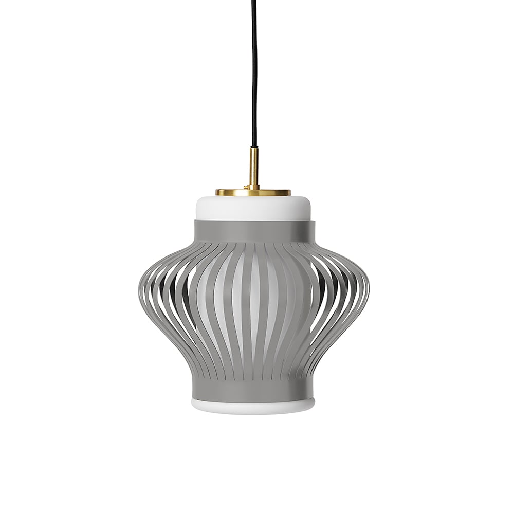 Bilde av Warm Nordic Opal Lamella takpendel Sky grey sandblåst opal