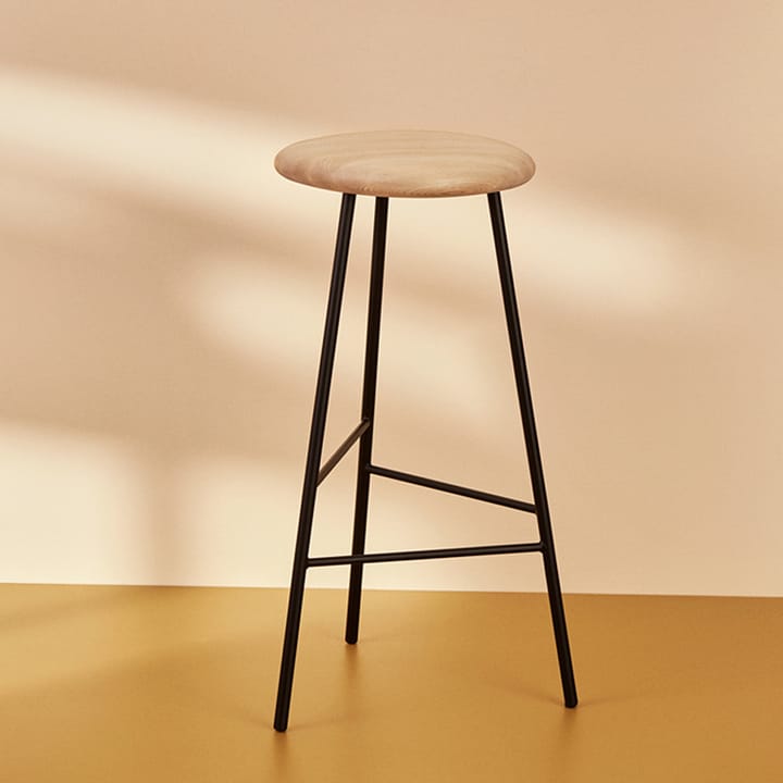 Pebble barkrakk, ask oljet, h. 65, sort stativ Warm Nordic
