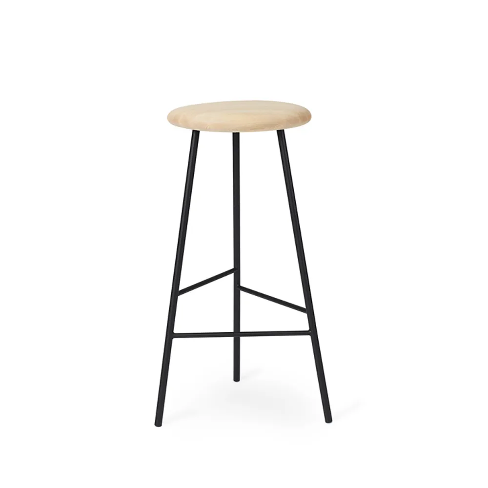 Pebble barkrakk, ask oljet, h. 75, sort stativ Warm Nordic