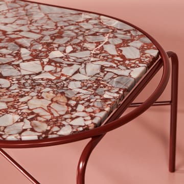 Secant ovalt salongbord marmor - Red veined - Warm Nordic