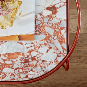 Secant ovalt salongbord marmor - Red veined - Warm Nordic