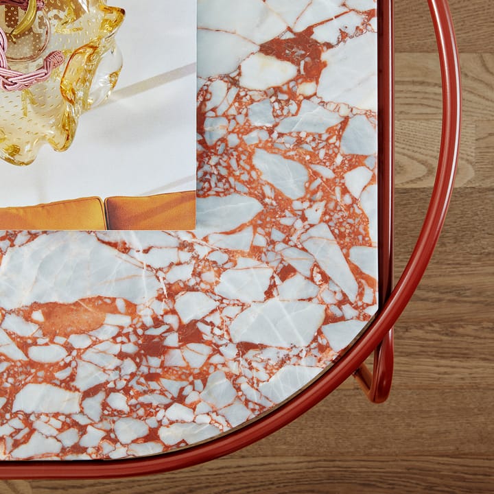Secant ovalt salongbord marmor - Red veined - Warm Nordic
