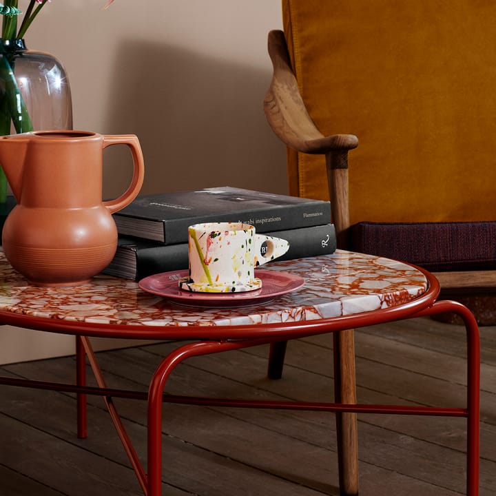 Secant ovalt salongbord marmor - Red veined - Warm Nordic